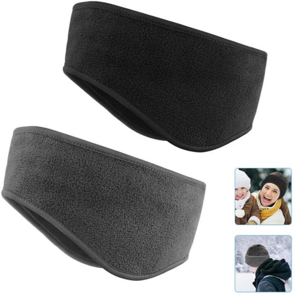Ear Warmers Headband, Fleece Earmuffs Running Headband Winter Ear Covers